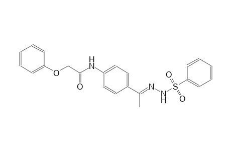 2-phenoxy-N-{4-[(1E)-N-(phenylsulfonyl)ethanehydrazonoyl]phenyl}acetamide