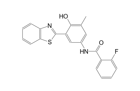 N-[3-(1,3-benzothiazol-2-yl)-4-hydroxy-5-methylphenyl]-2-fluorobenzamide