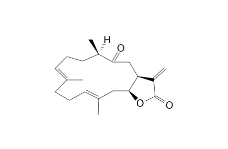 3-Oxo-cembra-7,11,15(17)-tetraen-16,14-olide [4(R)-euniolone]