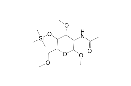 .alpha.-D-Galactopyranoside, methyl 2-(acetylamino)-2-deoxy-3,6-di-O-methyl-4-O-(trimethylsilyl)-