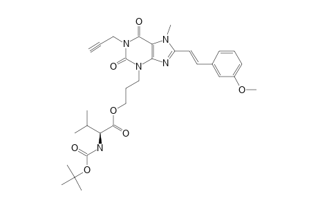 [N-TERT.-BUTOXYCARBONYL-L-VALINE]-3-[8-[(E)-2-(3-METHOXYPHENYL)-ETHENYL]-7-METHYL-1-PROPARGYLXANTHIN-3-YL]-PROPYLESTER