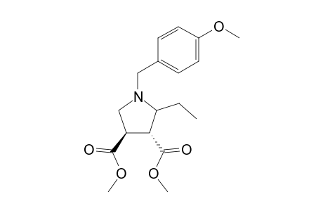 Dimethyl (3R(*),4R(*))-2-Ethyl-1-(p-methoxybenzyl)-3,4-pyrrolidinedicarboxylate