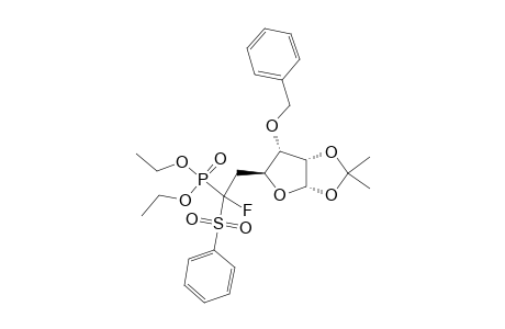 3-O-BENZYL-5-DEOXY-5-DIETHYL-(1'-FLUORO-1'-PHENYLSULFONYL)-PHOSPHONOMETHYL-1,2-O-ISOPROPYLIDENE-ALPHA-D-RIBOFURANOSIDE;FIRST-ELUTING-DIASTEREOMER