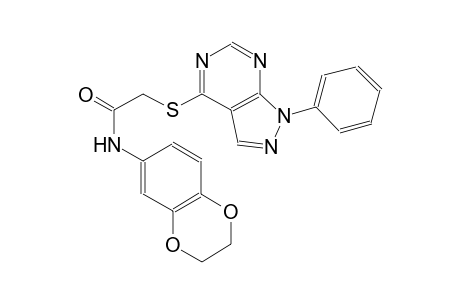 N-(2,3-dihydro-1,4-benzodioxin-6-yl)-2-[(1-phenyl-1H-pyrazolo[3,4-d]pyrimidin-4-yl)sulfanyl]acetamide