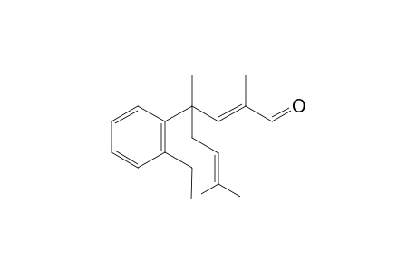 (E)-4-(2-ethylphenyl)-2,4,7-trimethyloct-2,6-dienal