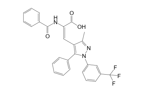 (E)-2-benzamido-3-[3-methyl-5-phenyl-1-[3-(trifluoromethyl)phenyl]-4-pyrazolyl]-2-propenoic acid