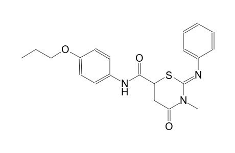 (2Z)-3-methyl-4-oxo-2-(phenylimino)-N-(4-propoxyphenyl)tetrahydro-2H-1,3-thiazine-6-carboxamide