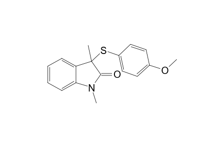 3-(4-Methoxyphenylthio)-1,3-dimethylindolin-2-one