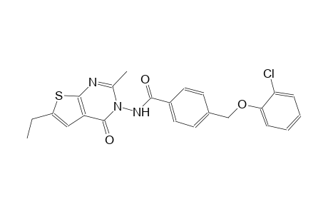 4-[(2-chlorophenoxy)methyl]-N-(6-ethyl-2-methyl-4-oxothieno[2,3-d]pyrimidin-3(4H)-yl)benzamide