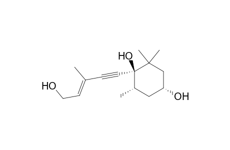 (1R,4R,6S)-1-[(E)-5-hydroxy-3-methylpent-3-en-1-ynyl]-2,2,6-trimethylcyclohexane-1,4-diol