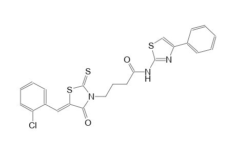 4-[(5Z)-5-(2-chlorobenzylidene)-4-oxo-2-thioxo-1,3-thiazolidin-3-yl]-N-(4-phenyl-1,3-thiazol-2-yl)butanamide