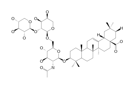ALBIZIATRIOSIDE-A;3-O-[BETA-D-XYLONOPYRANOSYL-(1->2)-ALPHA-L-ARABINOPYRANOSYL-(1->6)-2-ACETAMIDO-2-DEOXY-BETA-D-GLUCOPYRANOSYL]-OLEANOLIC-ACID