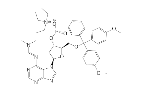 4;7-[2-DEOXY-5-O-(4,4'-DIMETHOXYTRIPHENYLMETHYL)-BETA-D-ERITHRO-PENTOFURANOSYL]-N6-[(DIMETHYLAMINO)-METHYLIDENE]-ADENINE-3'-(TRIETHYLAMMONIUM-PHOSPHATE)