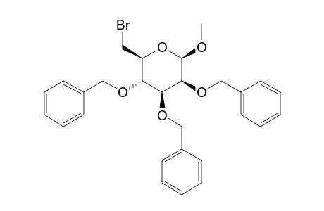 .beta.-D-Mannopyranoside, methyl 6-bromo-6-deoxy-2,3,4-tris-O-(phenylmethyl)-