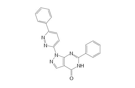 1-(6-Phenyl-pyridazin-3-yl)-6-phenyl-1,5-dihydro-pyrazolo[3,4-d]-pyrimidin-4-one