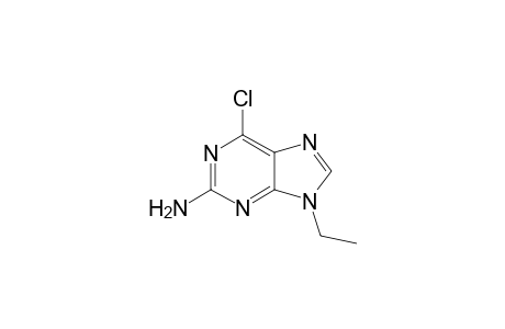 2-Amino-6-chloro-N(9)-ethylpurine