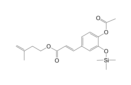 Caffeic acid <(E)>, 3-methyl-3-butenyl-4-acetyloxy-, mono-TMS