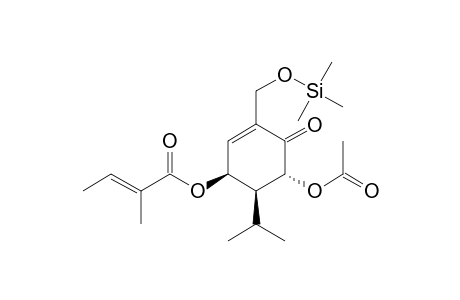 [(1S,5R,6S)-5-Acetyloxy-3-(hydroxymethyl)-4-oxo-6-propan-2-ylcyclohex-2-en-1-yl] (E)-2-methylbut-2-enoate, tms