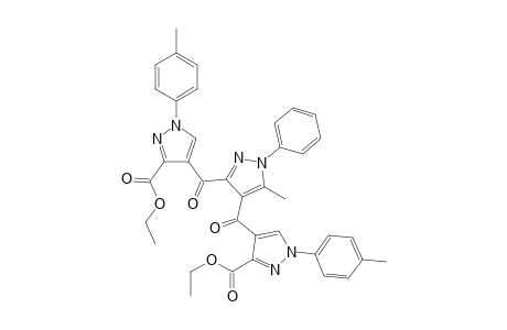 3,4-Bis-(1-(p-tolyl)-3-ethoxycarbonyl-pyrazol-4-carbonyl)-5-methyl-1-phenyl-pyrazole