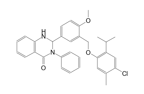 2-{3-[(4-chloro-2-isopropyl-5-methylphenoxy)methyl]-4-methoxyphenyl}-3-phenyl-2,3-dihydro-4(1H)-quinazolinone