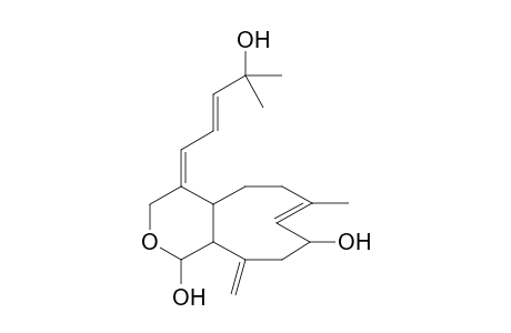 (4E,7E)-4-[(E)-4-hydroxy-4-methyl-pent-2-enylidene]-7-methyl-11-methylene-4a,5,6,9,10,11a-hexahydro-1H-cyclonona[c]pyran-1,9-diol