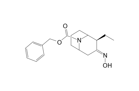 (E)-(+)-Benzyl 2.beta.-ethyl-3-hydroxyimino-9-azabicyclo[3.3.1]nonane-9-carboxylate