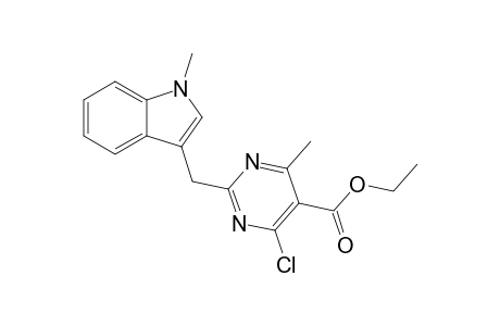 2-[(N-Methylindolyl)methyl]-4-methyl-5-(ethoxycarbonyl)-6-chloropyrimiodine