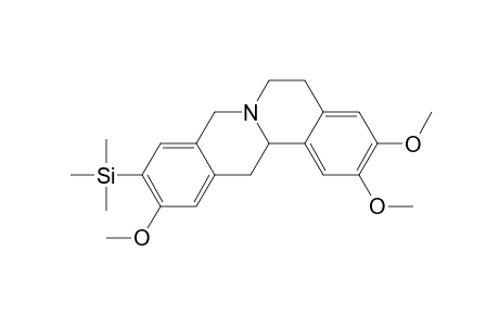 6H-Dibenzo[a,g]quinolizine, 5,8,13,13a-tetrahydro-2,3,11-trimethoxy-10-(trimethylsilyl)-