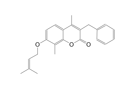 3-benzyl-4,8-dimethyl-7-[(3-methyl-2-butenyl)oxy]-2H-chromen-2-one