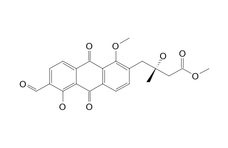 Methyl 4-(6'-formyl-5'-hydroxy-1'-methoxy-9',10'-anthraquinon-2'-yl)-3-hydroxy-3-methylbutanoate
