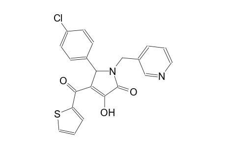 5-(4-chlorophenyl)-3-hydroxy-1-(3-pyridinylmethyl)-4-(2-thienylcarbonyl)-1,5-dihydro-2H-pyrrol-2-one