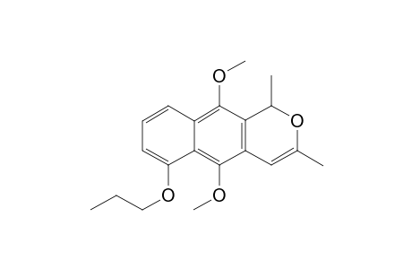11H-Naphtho[2,3-c]pyran, 9,10-dimethoxy-1,3-dimethyl-5-propoxy-