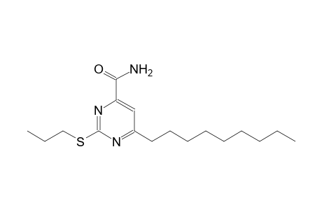 6-nonyl-2-(propylsulfanyl)-4-pyrimidinecarboxamide