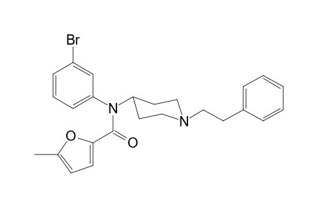 N-(3-Bromophenyl)-5-methyl-N-[1-(2-phenylethyl)piperidin-4-yl]furan-2-carboxamide