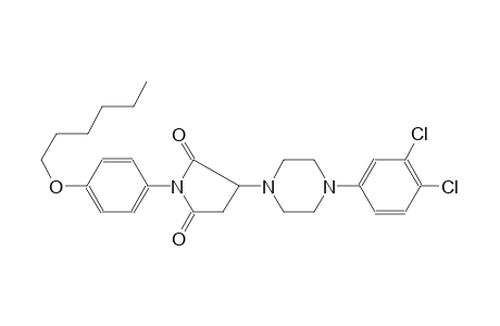 3-[4-(3,4-dichlorophenyl)-1-piperazinyl]-1-[4-(hexyloxy)phenyl]-2,5-pyrrolidinedione