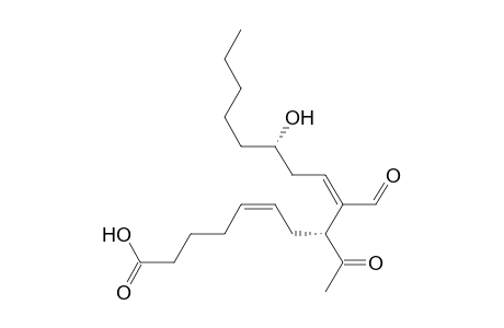 (5Z,8R,9E,12S)-8-acetyl-9-formyl-12-hydroxy-heptadeca-5,9-dienoic acid