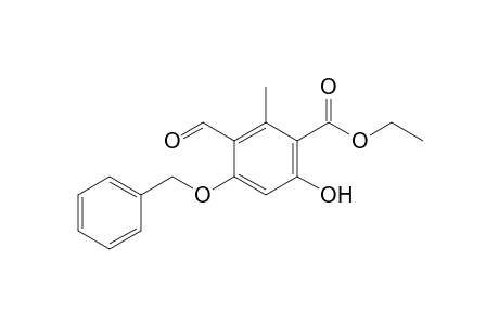 Ethyl 3-formyl-4-benzyloxy-6-hydroxy-2-methylbenzoate