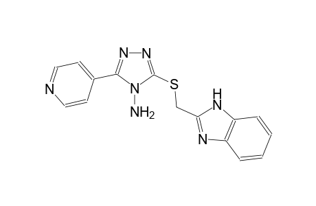 3-[(1H-benzimidazol-2-ylmethyl)sulfanyl]-5-(4-pyridinyl)-4H-1,2,4-triazol-4-amine