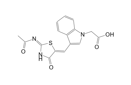 [3-((Z)-{(2E)-2-[(E)-ethanoylimino]-4-oxo-1,3-thiazolidin-5-ylidene}methyl)-1H-indol-1-yl]acetic acid