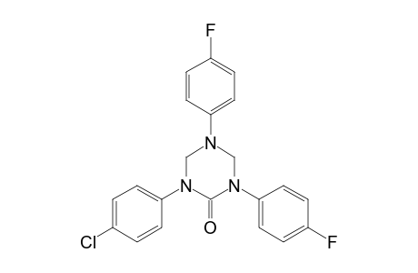 1-(4-Chlorophenyl)-3,5-bis(4-fluorophenyl)-1,3,5-triazinan-2-one