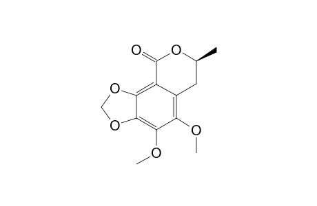 3(R)-METHYL-5,6-DIMETHOXY-7,8-METHYLENEDIOXYDIHYDROISOCOUMARIN