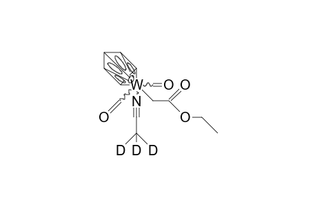 cis-/.eta.-5/-Cyclopentadienyl-(2-ethoxy-2-oxo-ethyl)-(trideuterio-acetonitrile) tungsten dicarbonyl