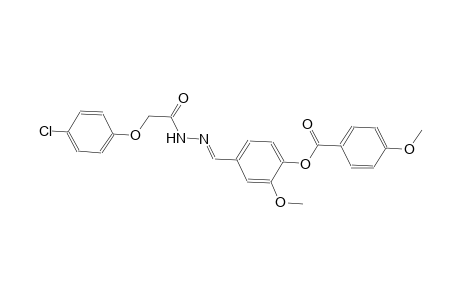 4-((E)-{[(4-chlorophenoxy)acetyl]hydrazono}methyl)-2-methoxyphenyl 4-methoxybenzoate