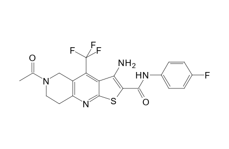 6-Acetyl-3-amino-N-(4-fluorophenyl)-4-(trifluoromethyl)-5,6,7,8-tetrahydrothieno[2,3-b][1,6]naphthyridine-2-carboxamide