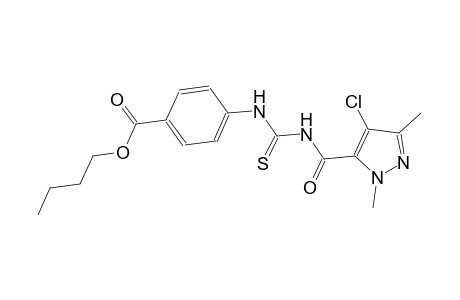 butyl 4-[({[(4-chloro-1,3-dimethyl-1H-pyrazol-5-yl)carbonyl]amino}carbothioyl)amino]benzoate