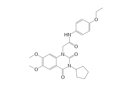 2-(3-cyclopentyl-6,7-dimethoxy-2,4-dioxo-3,4-dihydro-1(2H)-quinazolinyl)-N-(4-ethoxyphenyl)acetamide
