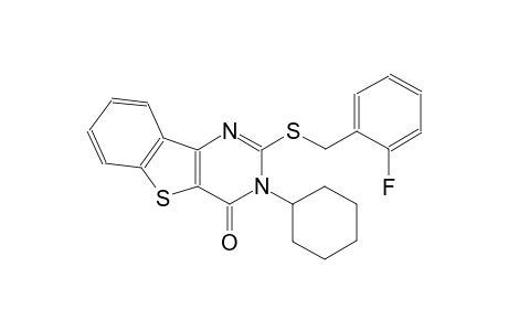 3-cyclohexyl-2-[(2-fluorobenzyl)sulfanyl][1]benzothieno[3,2-d]pyrimidin-4(3H)-one