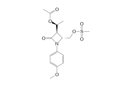 (ALPHA-R,3-R,4-R)-3-(1-ACETOXYETHYL)-4-(MESYLOXYMETHYL)-N-(4-METHOXYPHENYL)-AZETIDINE-2-ONE