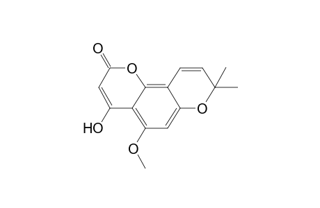 4-Hydroxy-5-methoxy-8,8-dimethyl-2H,8H-benzo[1,2-b:3,4-b']dipyran-2-one