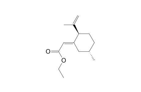 Acetic acid, [5-methyl-2-(1-methylethenyl)cyclohexylidene]-, ethyl ester, [2R-(1E,2.alpha.,5.alpha.)]-